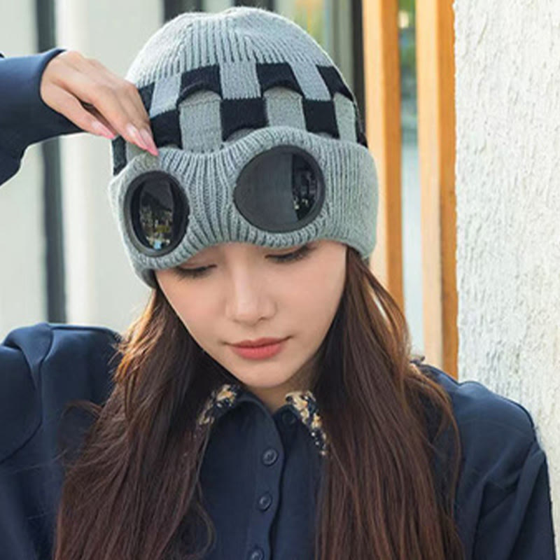 Grid Soft Beanie mit Schutzbrille - image 1