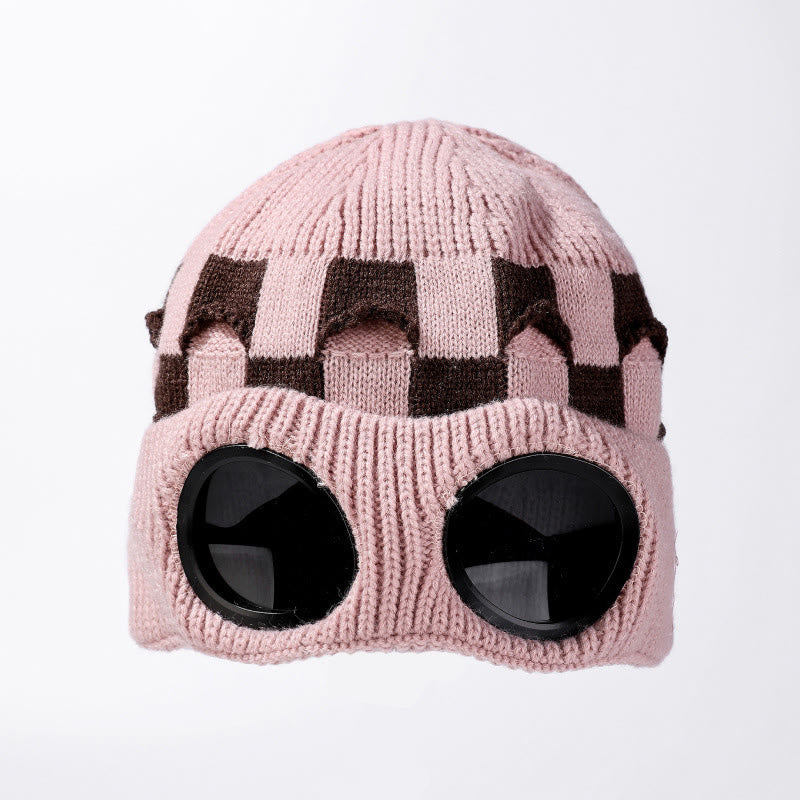 Grid Soft Beanie mit Schutzbrille - Rosa - Einheitsgröße - image 13