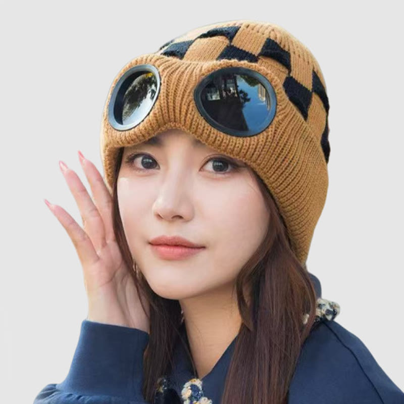 Grid Soft Beanie mit Schutzbrille - image 7