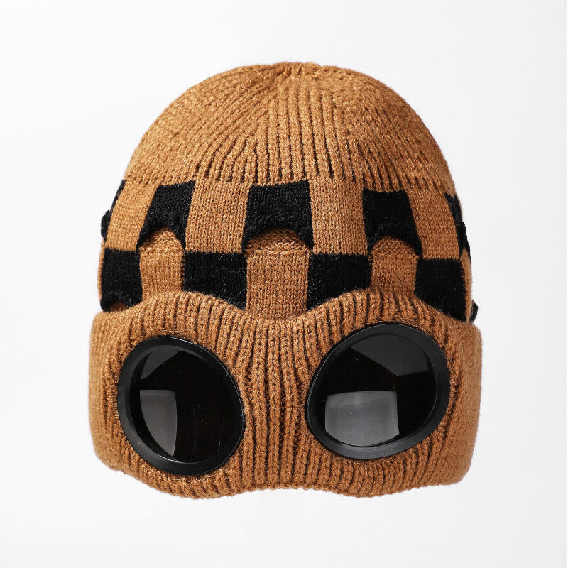 Grid Soft Beanie mit Schutzbrille - Braun - Einheitsgröße - image 15