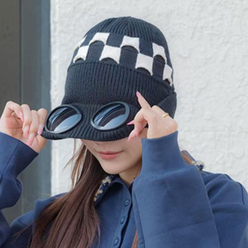 Grid Soft Beanie mit Schutzbrille - image 0