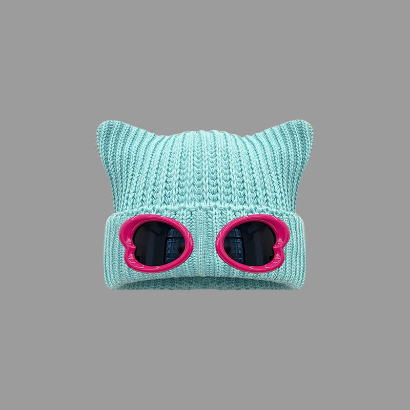Auffällig designte Mütze mit Schutzbrille - Lake Blue - Einheitsgröße - image 6