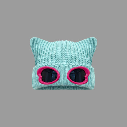 Auffällig designte Mütze mit Schutzbrille - Lake Blue - Einheitsgröße - image 6
