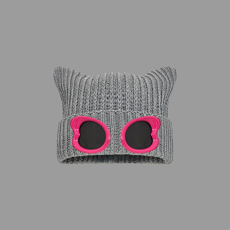 Auffällig designte Mütze mit Schutzbrille - Grau - Einheitsgröße - image 5
