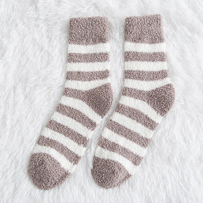 Weiche, breit gestreifte Viertelsocken (5 Paar) - Khaki - EU39-44 (US6-10) - image 9