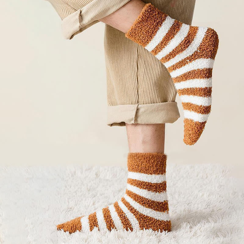 Weiche, breit gestreifte Viertelsocken (5 Paar) - image 4