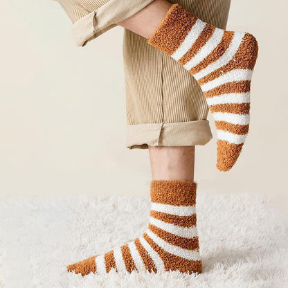 Weiche, breit gestreifte Viertelsocken (5 Paar) - image 4