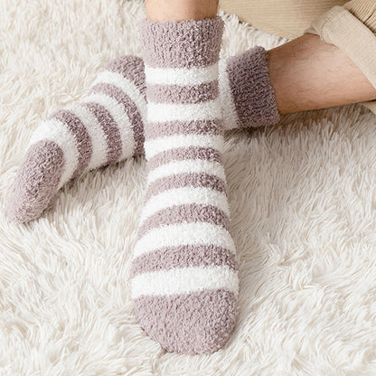 Weiche, breit gestreifte Viertelsocken (5 Paar) - image 6