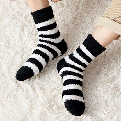 Weiche, breit gestreifte Viertelsocken (5 Paar) - image 1