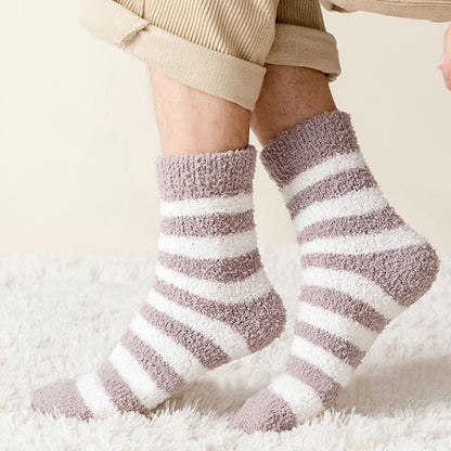 Weiche, breit gestreifte Viertelsocken (5 Paar) - image 5
