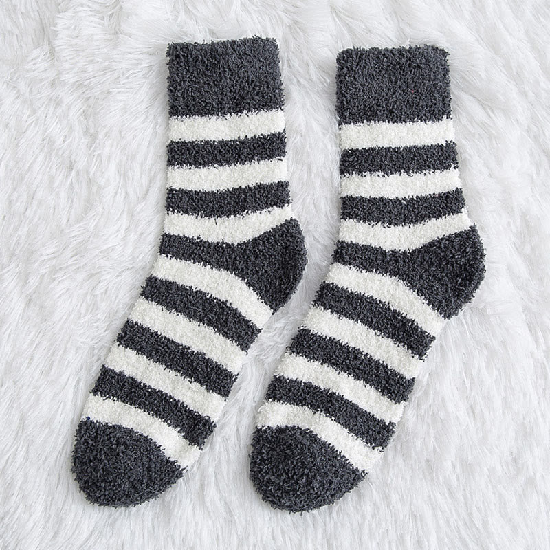 Weiche, breit gestreifte Viertelsocken (5 Paar) - Grau - EU39-44 (US6-10) - image 11
