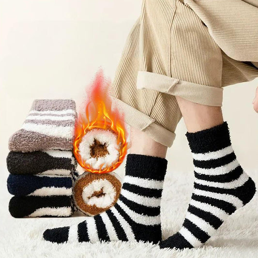 Weiche, breit gestreifte Viertelsocken (5 Paar) - image 0