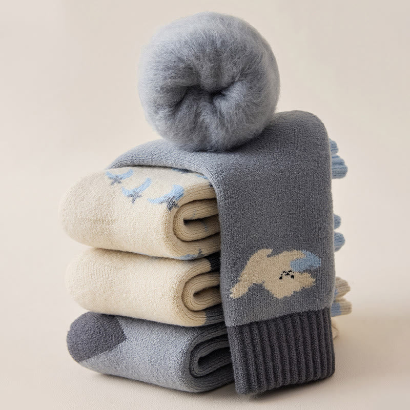 Extra dicke Kaschmir-Viertelsocken (4 Paar) - Mehrfarbig - EU36-40 (US3-7) - image 8