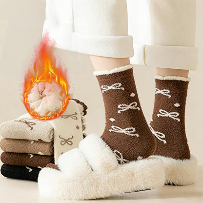 Warme Viertelstrümpfe mit Fliege (5 Paar) - image 9