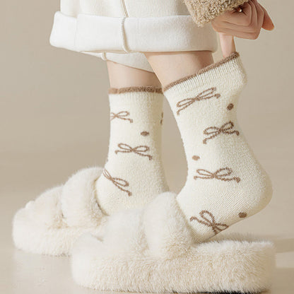 Warme Viertelstrümpfe mit Fliege (5 Paar) - image 7