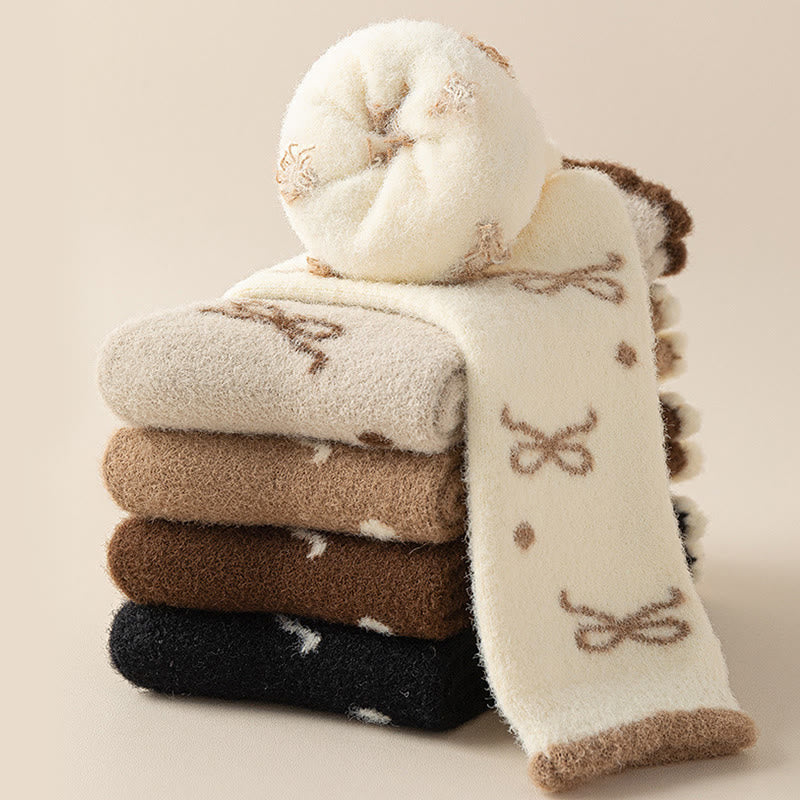 Warme Viertelstrümpfe mit Fliege (5 Paar) - Mehrfarbig - EU36-40 (US3-7) - image 10