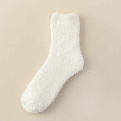 Viertelstrümpfe aus Korallenfleece in Unifarben (6 Paar) - Weiß - EU39-44 (US6-10) - image 7