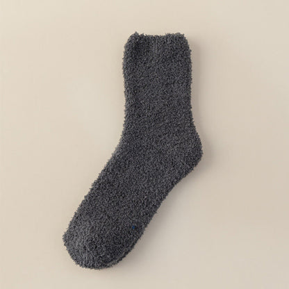 Viertelstrümpfe aus Korallenfleece in Unifarben (6 Paar) - Grau - EU39-44 (US6-10) - image 8