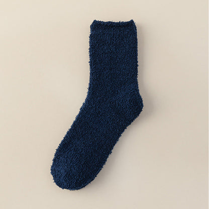 Viertelstrümpfe aus Korallenfleece in Unifarben (6 Paar) - Marineblau - EU39-44 (US6-10) - image 12