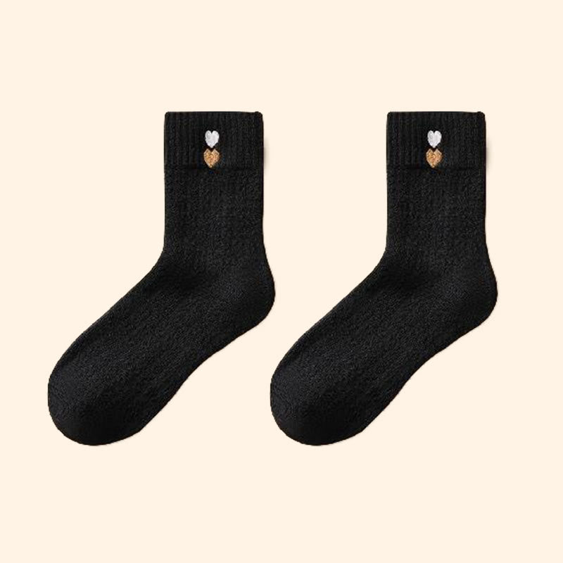 Viertelsocken mit Herzmuster (3 Paar) - Schwarz - EU36-40 (US3-7) - image 14