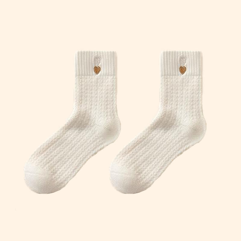 Viertelsocken mit Herzmuster (3 Paar) - Weiß - EU36-40 (US3-7) - image 13