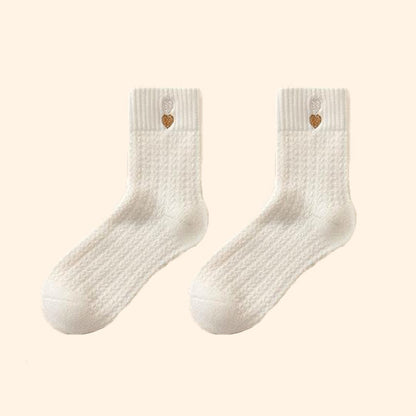 Viertelsocken mit Herzmuster (3 Paar) - Weiß - EU36-40 (US3-7) - image 13