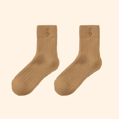 Viertelsocken mit Herzmuster (3 Paar) - Kaffee - EU36-40 (US3-7) - image 11
