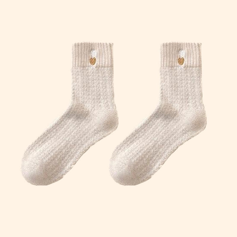 Viertelsocken mit Herzmuster (3 Paar) - Beige - EU36-40 (US3-7) - image 12