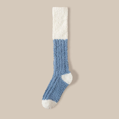 Plüsch-Fleece-Kniestrümpfe (4 Paar) - Blau - EU36-40 (US3-7) - image 22