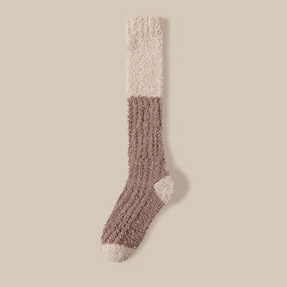 Plüsch-Fleece-Kniestrümpfe (4 Paar) - Braun - EU36-40 (US3-7) - image 16