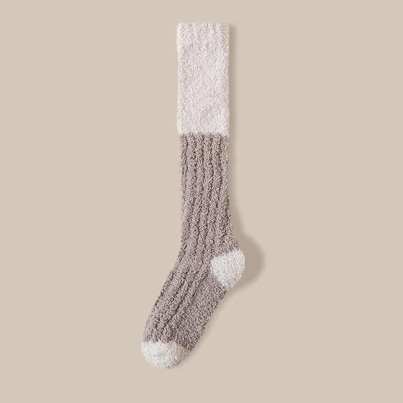 Plüsch-Fleece-Kniestrümpfe (4 Paar) - Kaffee - EU36-40 (US3-7) - image 14
