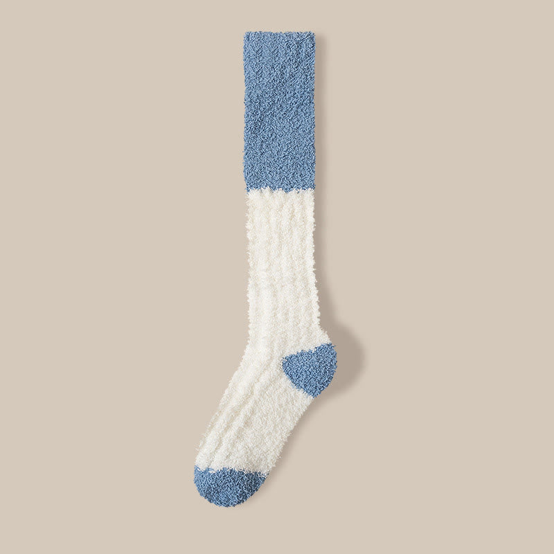Plüsch-Fleece-Kniestrümpfe (4 Paar) - Hellblau - EU36-40 (US3-7) - image 15