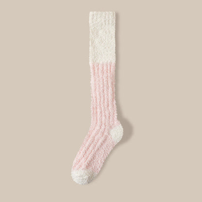 Plüsch-Fleece-Kniestrümpfe (4 Paar) - Hellrosa - EU36-40 (US3-7) - image 13