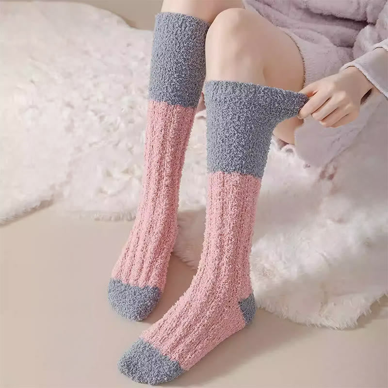 Plüsch-Fleece-Kniestrümpfe (4 Paar) - image 4