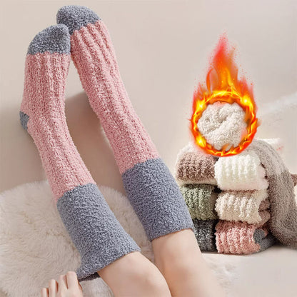 Plüsch-Fleece-Kniestrümpfe (4 Paar) - image 0