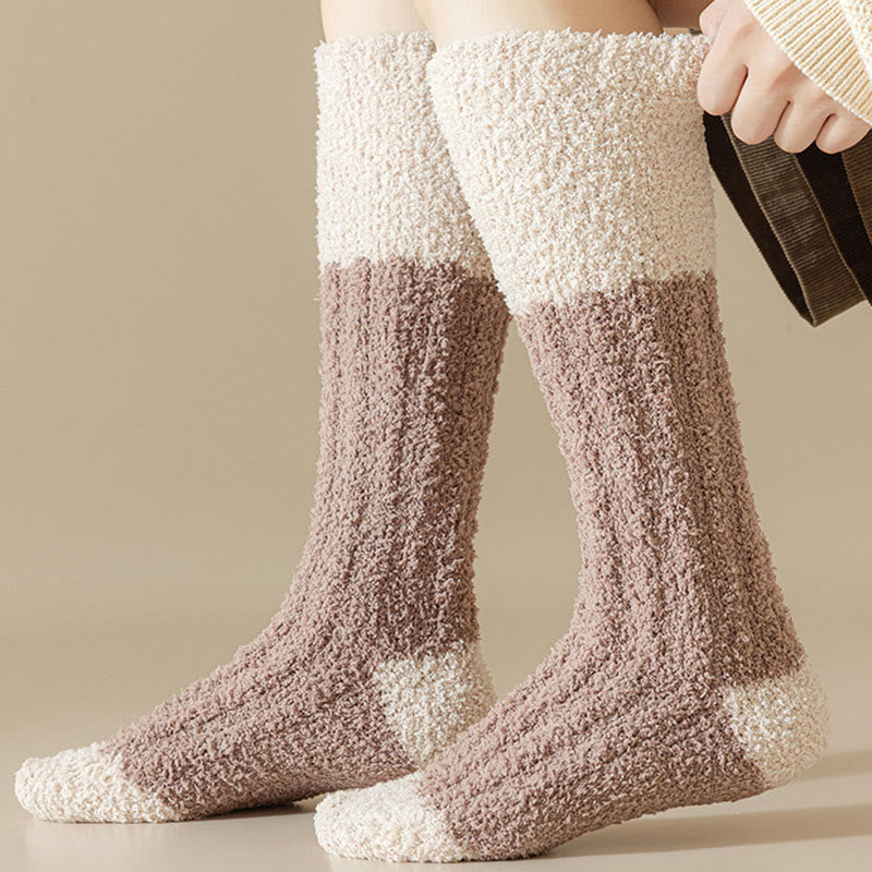 Plüsch-Fleece-Kniestrümpfe (4 Paar) - image 5