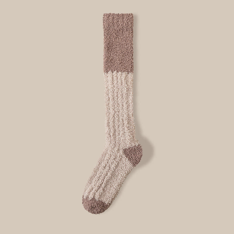 Plüsch-Fleece-Kniestrümpfe (4 Paar) - Aprikose - EU36-40 (US3-7) - image 17