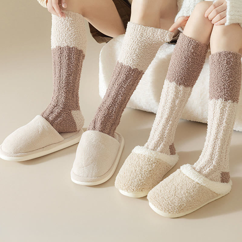 Plüsch-Fleece-Kniestrümpfe (4 Paar) - image 1