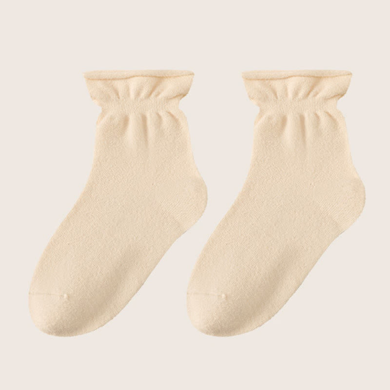 Doppelseitige Fleece-Schlafsocken (3 Paar) - Beige - EU36-40 (US3-7) - image 13
