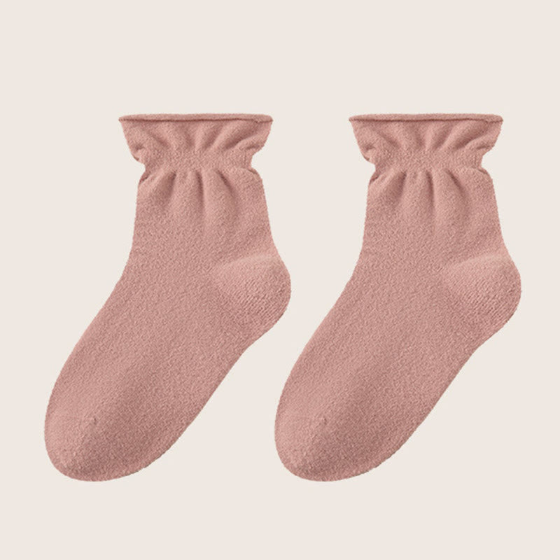 Doppelseitige Fleece-Schlafsocken (3 Paar) - Rosa - EU36-40 (US3-7) - image 16