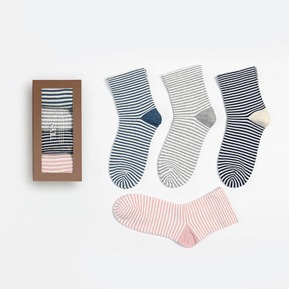 Schlafsocken mit breiten Streifen (4 Paar) - image 7