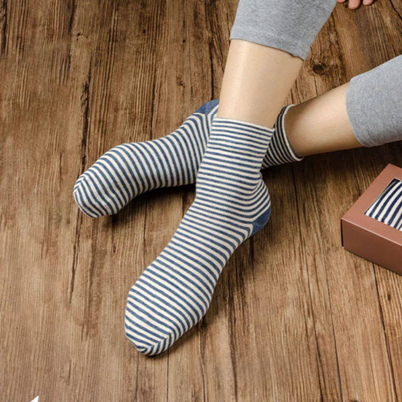 Schlafsocken mit breiten Streifen (4 Paar) - image 3