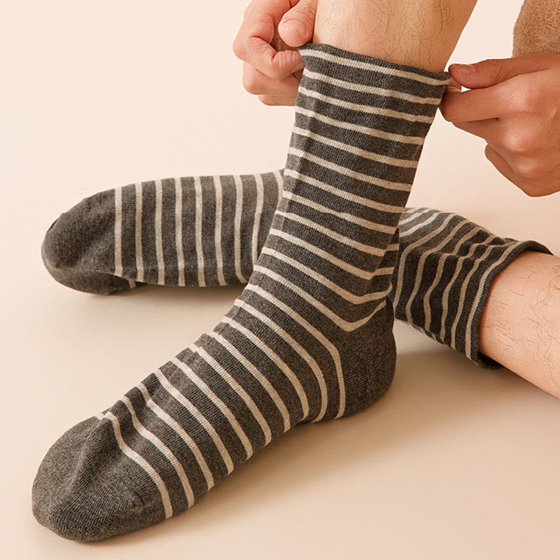 Gestreifte Schlafsocken aus reiner Baumwolle (3 Paar) - image 11