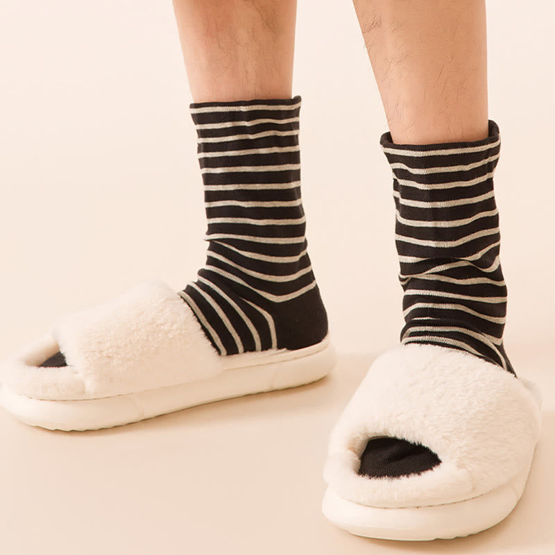 Gestreifte Schlafsocken aus reiner Baumwolle (3 Paar) - image 8