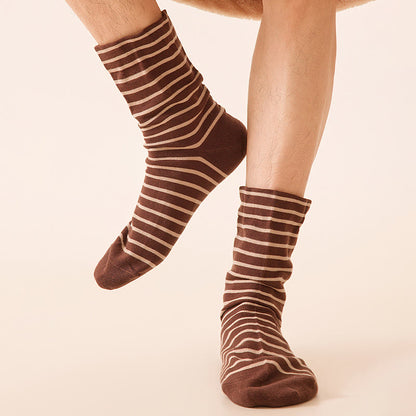 Gestreifte Schlafsocken aus reiner Baumwolle (3 Paar) - image 9