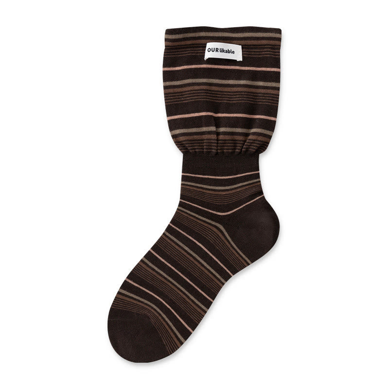 Stilvolle Schlafsocken mit Kontrastfarben (5 Paar) - Braun - EU36-40 (US3-7) - image 13