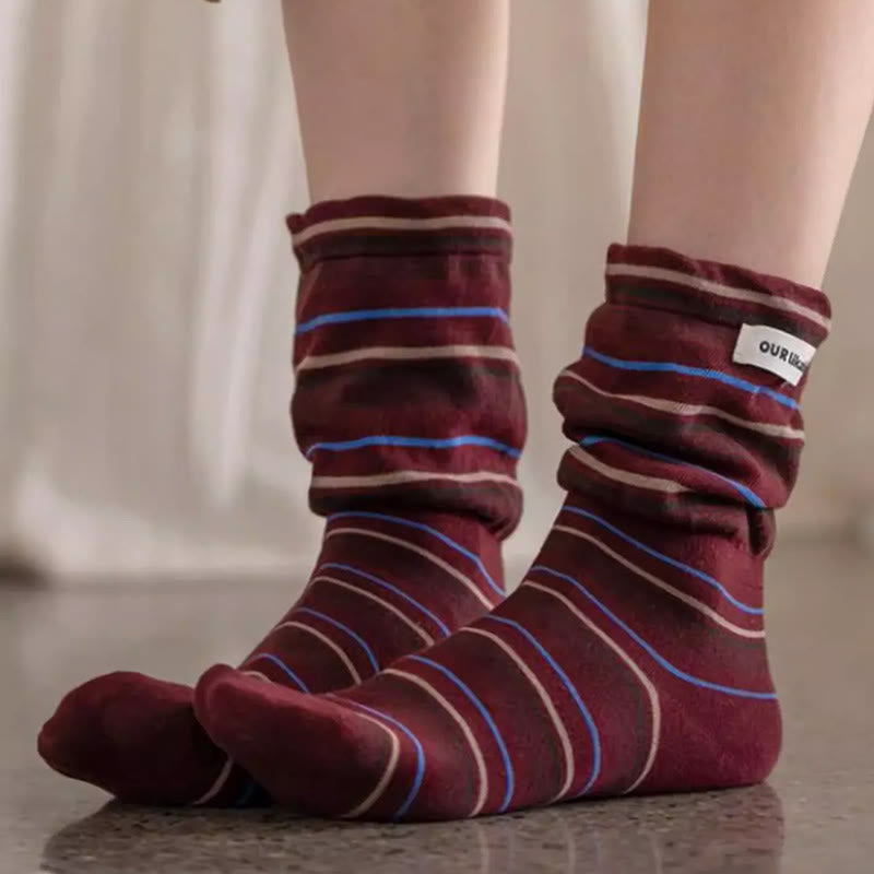 Stilvolle Schlafsocken mit Kontrastfarben (5 Paar) - image 3