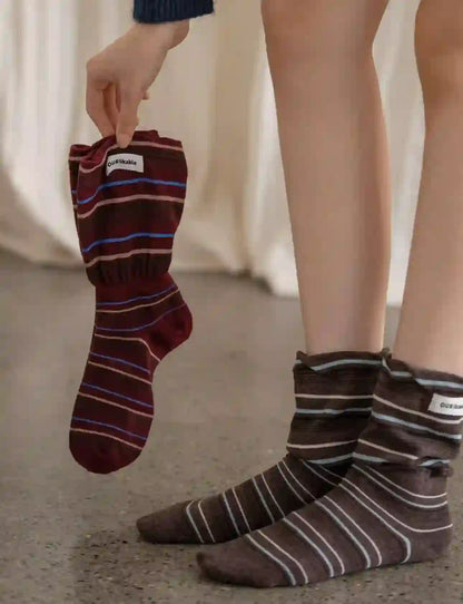 Stilvolle Schlafsocken mit Kontrastfarben (5 Paar) - image 4