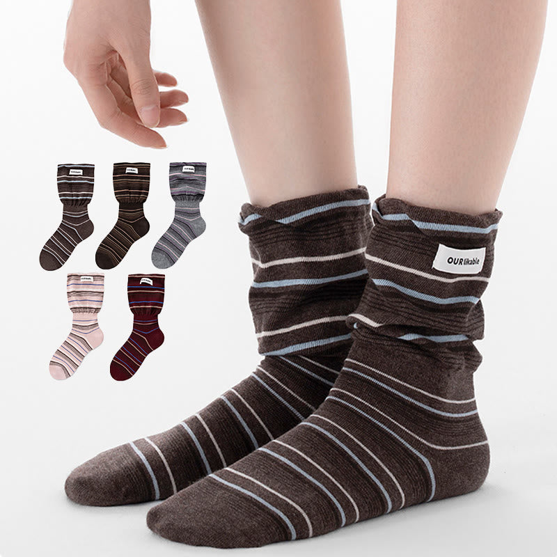 Stilvolle Schlafsocken mit Kontrastfarben (5 Paar) - Mehrfarbig - EU36-40 (US3-7) - image 0