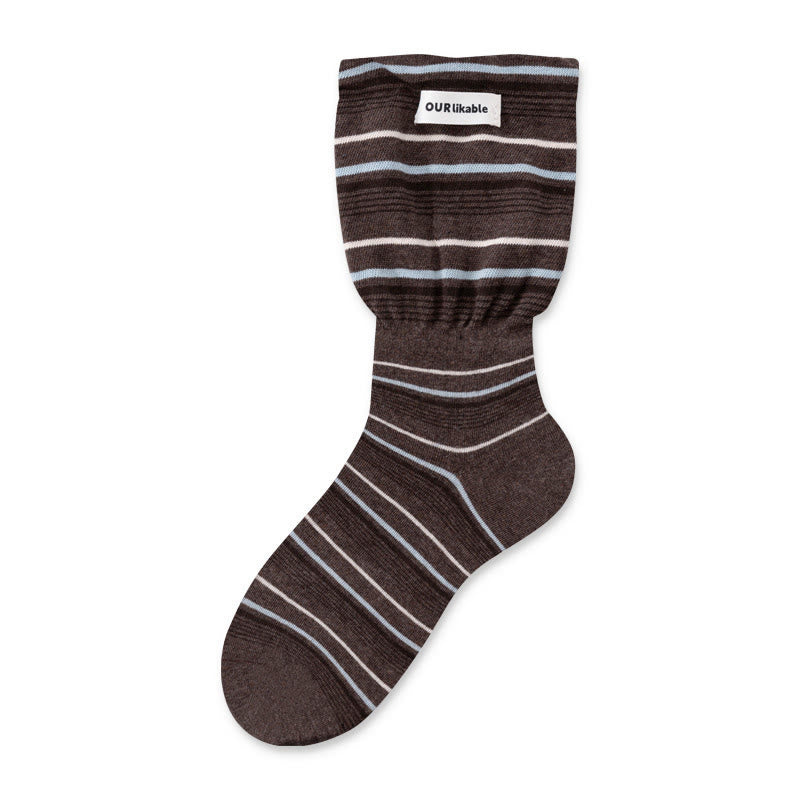 Stilvolle Schlafsocken mit Kontrastfarben (5 Paar) - Kaffee - EU36-40 (US3-7) - image 14